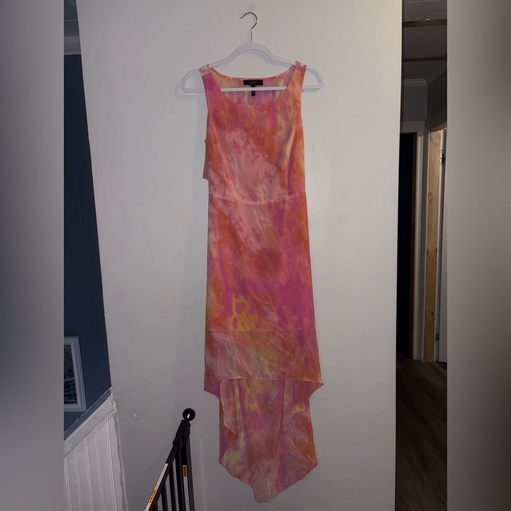 Jessica Simpson • Pink Tye Dye Open Back Dress